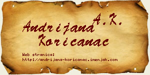 Andrijana Korićanac vizit kartica